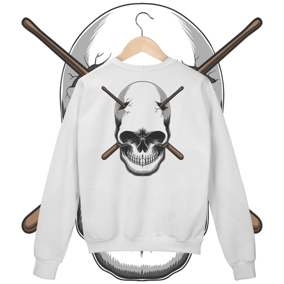 SKELETON DRUMMER - MOLETOM FECHADO [COSTAS]