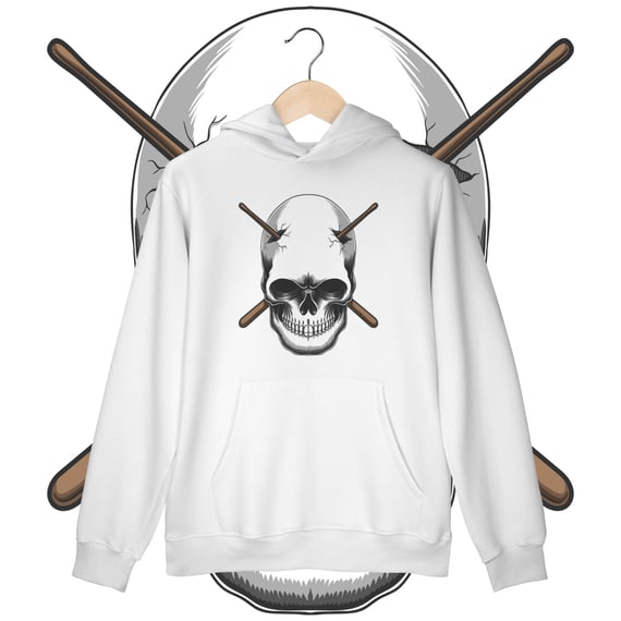 SKELETON DRUMMER - MOLETOM CANGURU [FRENTE]