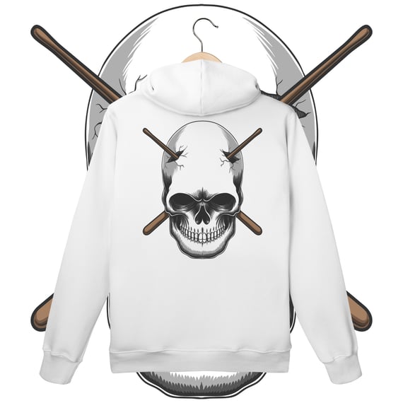 SKELETON DRUMMER - MOLETOM CANGURU [COSTAS]