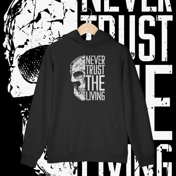 NUNCA CONFIE NOS VIVOS - MOLETOM CANGURU [FRENTE]