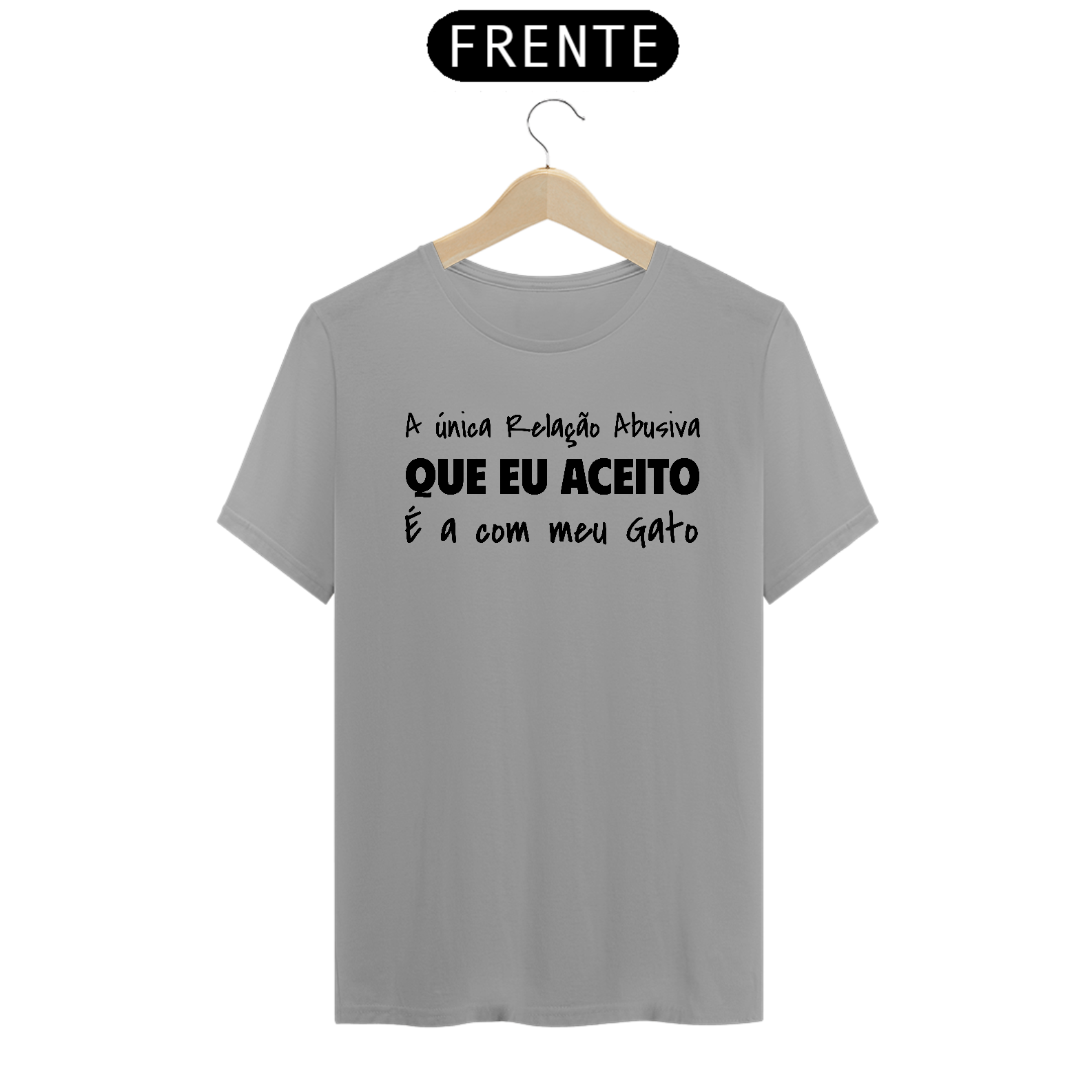 CAMISETA RELAÇÃO ABUSIVA COM MEU GATO (BLACK)