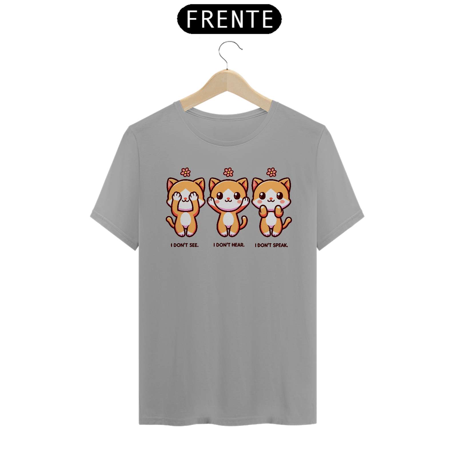 CAMISETA OS TRÊS GATOS SÁBIOS