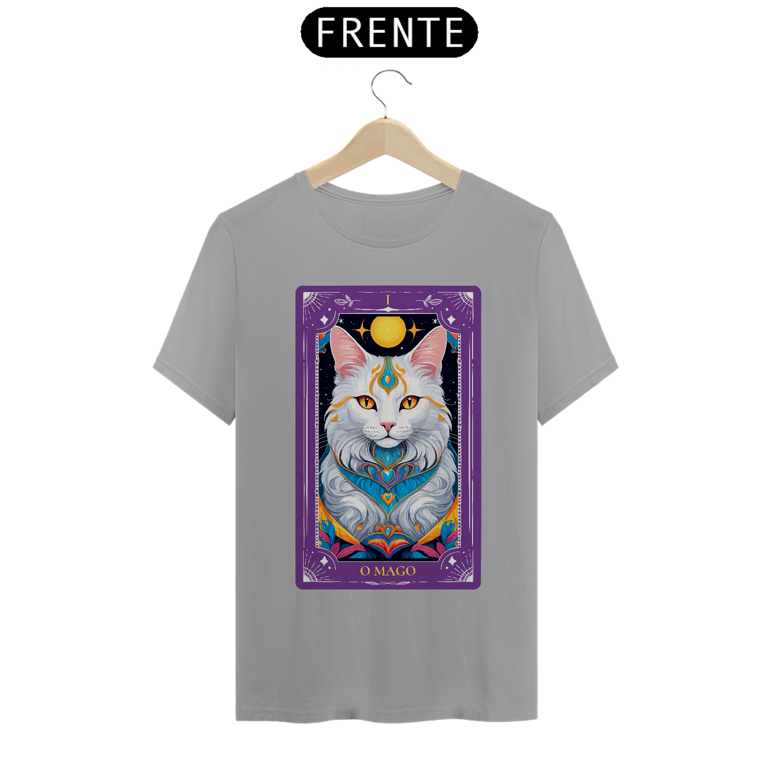 CAMISETA TAROT FELINO O MAGO