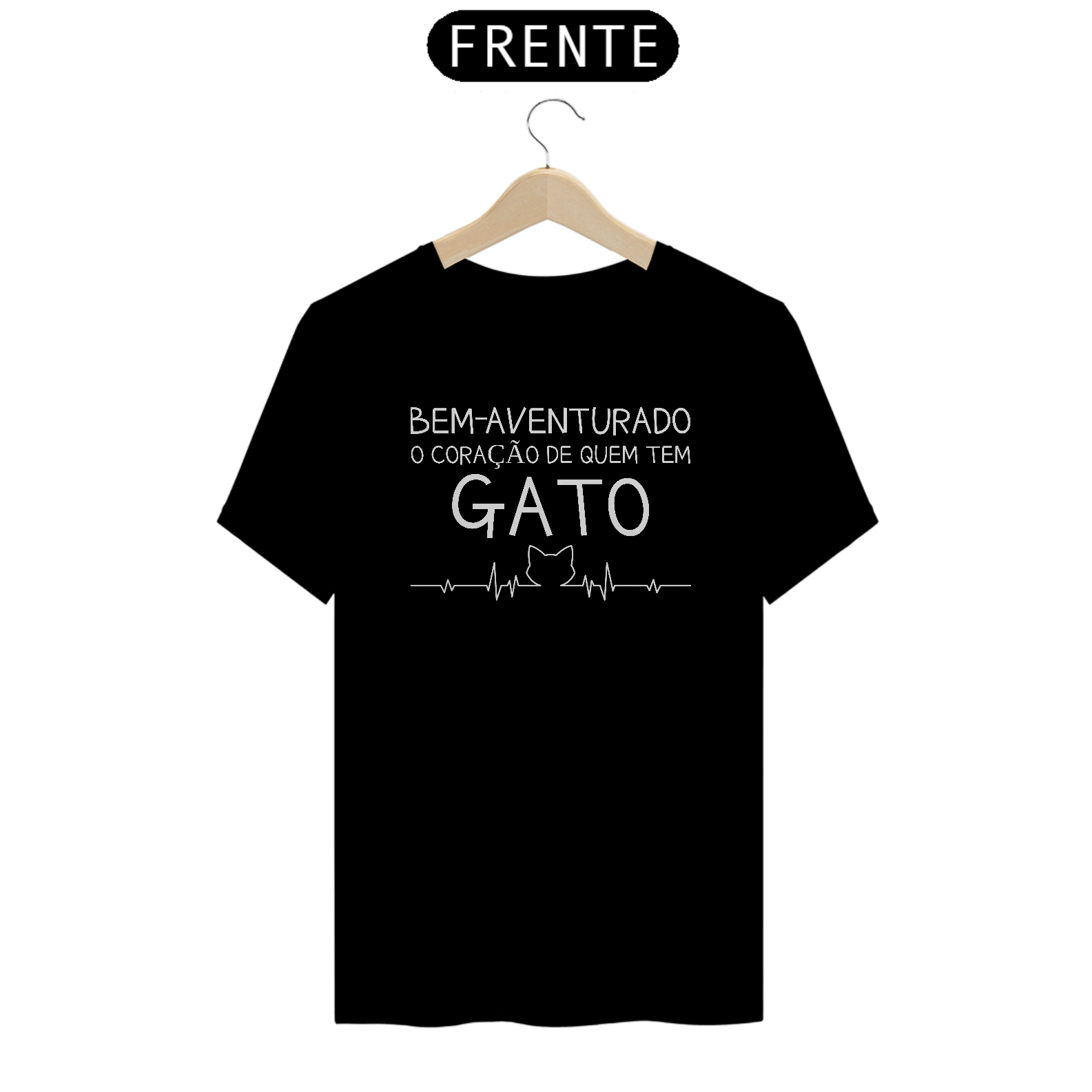 CAMISETA CORAÇÃO DE QUEM TEM GATO (WHITE)