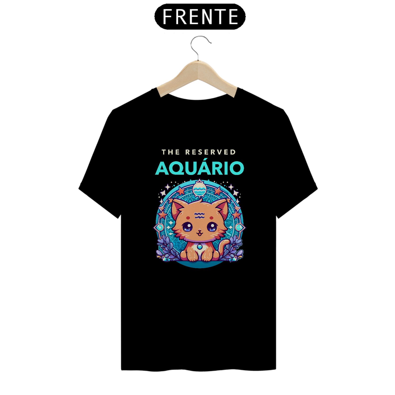 CAMISETA GATO SIGNO AQUÁRIO