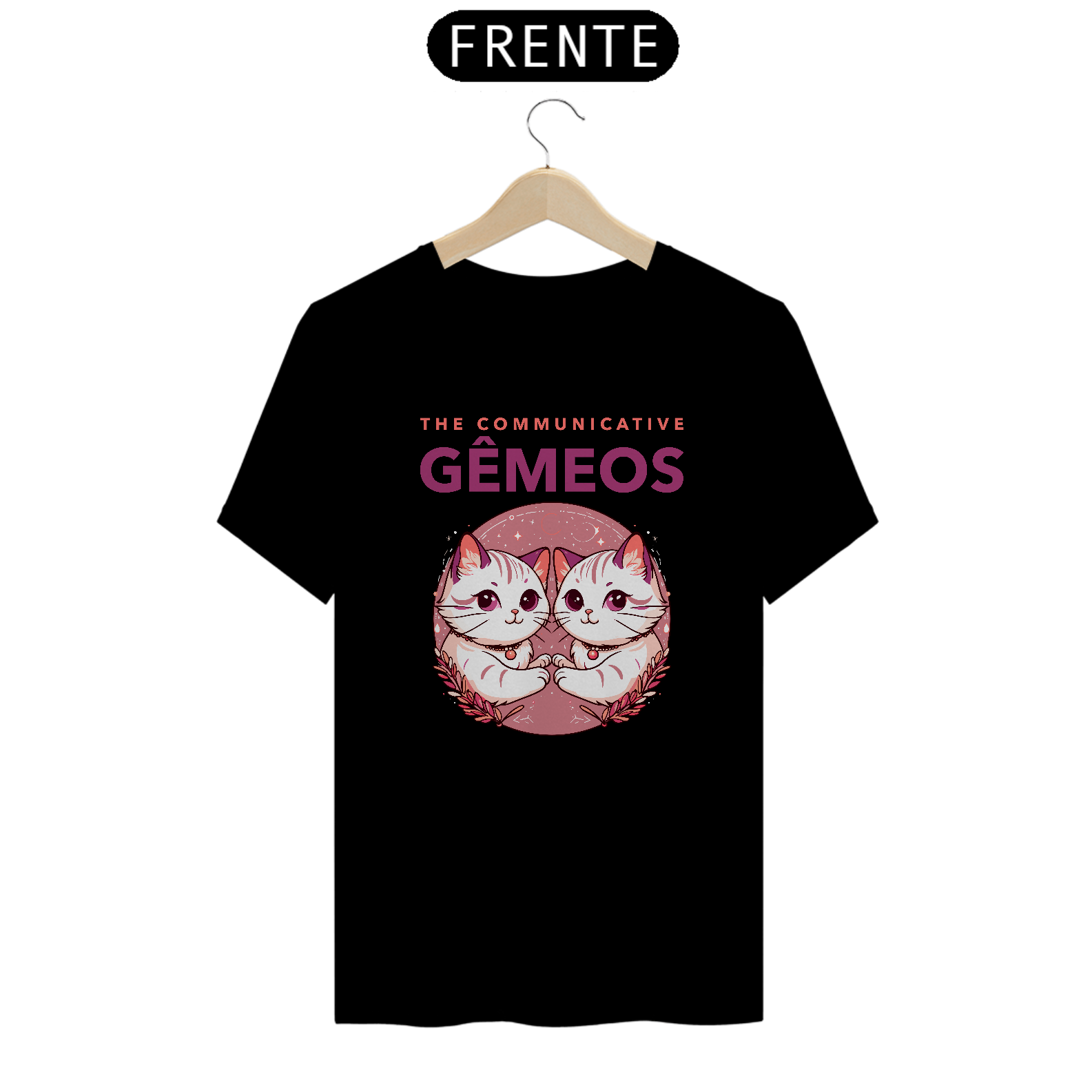 CAMISETA GATO SIGNO GÊMEOS