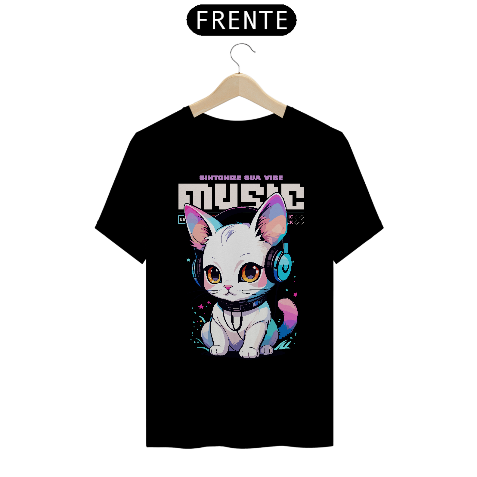 CAMISETA MUSIC CAT