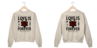 Nome do produto moletom love is forever