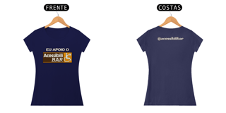 Nome do produto Baby look - Eu Apoio o AcessibiliBAR (Escura)