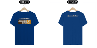 Nome do produto Camiseta - Eu Apoio o AcessibiliBAR (Escura)
