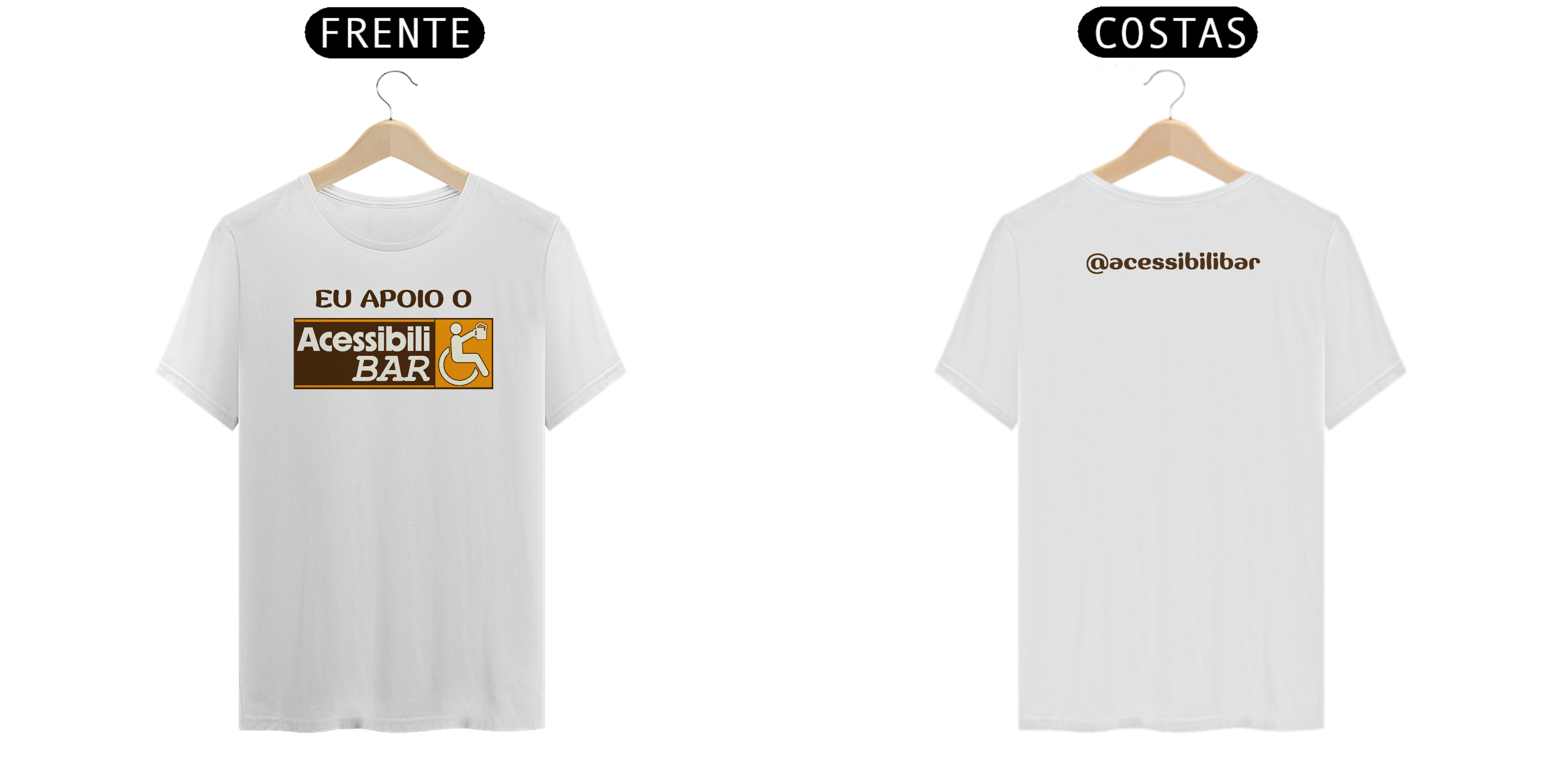 Camiseta - Eu Apoio o AcessibiliBAR (Clara)