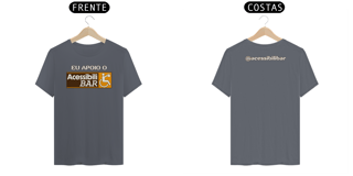 Nome do produto Camiseta - Eu Apoio o AcessibiliBAR (Escura)