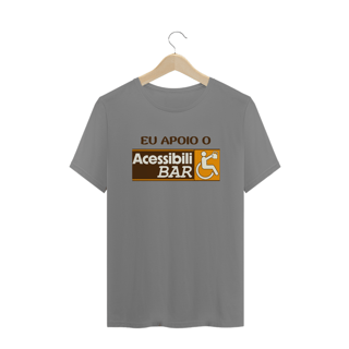 Nome do produto Camiseta plus size - Eu Apoio o AcessibiliBAR (clara)