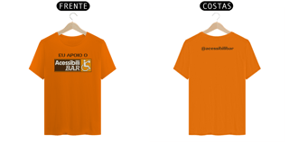 Nome do produto Camiseta - Eu Apoio o AcessibiliBAR (Clara)