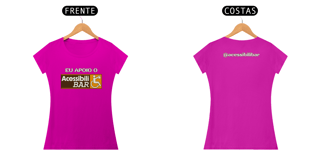 Nome do produto Baby look - Eu Apoio o AcessibiliBAR (Escura)