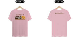 Nome do produto Camiseta - Eu Apoio o AcessibiliBAR (Clara)