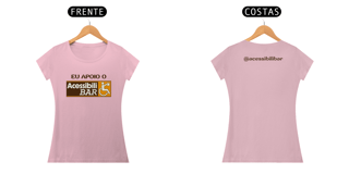 Nome do produto Baby look - Eu Apoio o AcessibiliBAR (Clara)