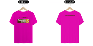 Nome do produto Camiseta - Eu Apoio o AcessibiliBAR (Clara)