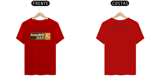 Nome do produto Camiseta - Eu Apoio o AcessibiliBAR (Clara)