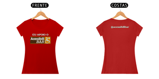 Nome do produto Baby look - Eu Apoio o AcessibiliBAR (Escura)