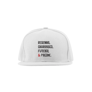 Nome do produto Boné Resenha, Churrasco, Futebol e Pagode (branco)