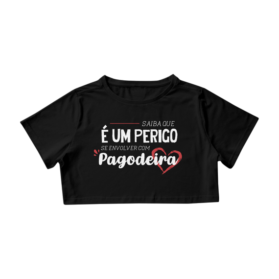 Blusa Cropped Pagodeira Preta