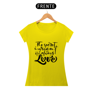 Nome do produto Camiseta Baby long Love - The secret ingredient (letra preta)