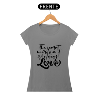 Nome do produto Camiseta Baby long Love - The secret ingredient (letra preta)
