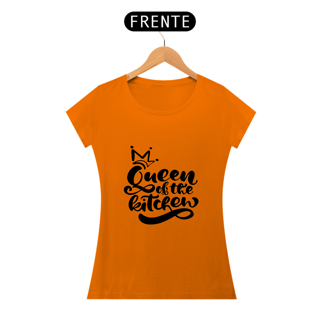 Nome do produto Camiseta Baby long Queen of the kitchen (letra preta)