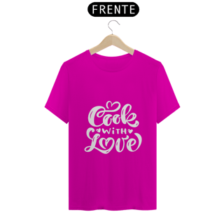 Nome do produto Camiseta Cook with love (letras brancas)