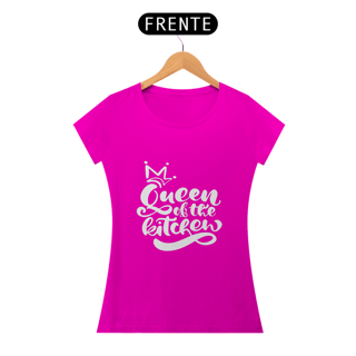 Nome do produto Camiseta Baby long Queen of the kitchen (letra branca)
