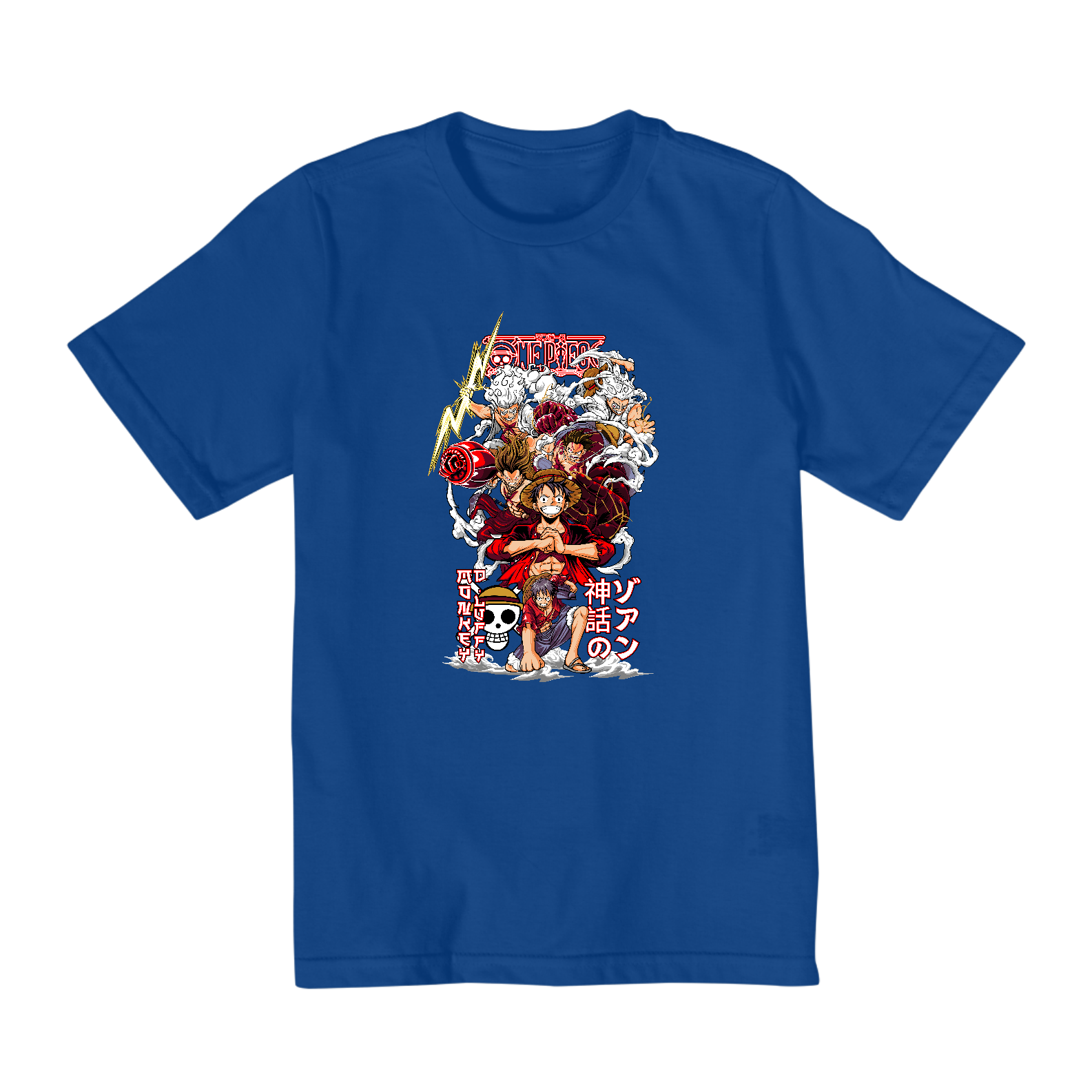 Camiseta Infantil Luffy todas as transformações ONE PIECE