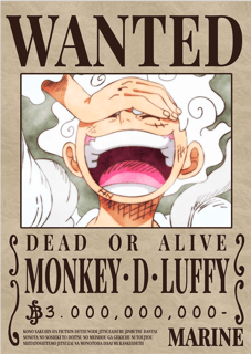 Nome do produto Pôster recompensa de Luffy imperador pirata