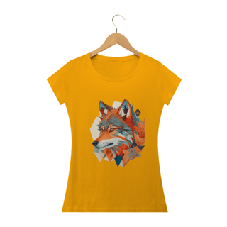 Nome do produto Camiseta Feminina Baby Look Lobo do Outono