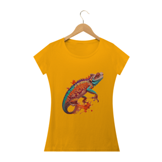 Nome do produto Camiseta Feminina Baby Look Camaleão