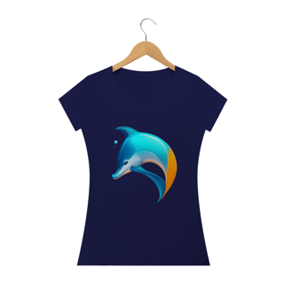 Nome do produto Camiseta Feminina Baby Look Golfinho Logo