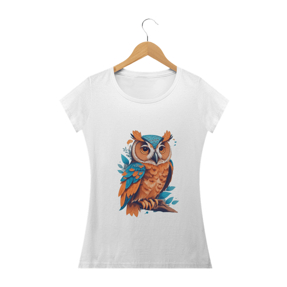 Camiseta Feminina Coruja da Sabedoria