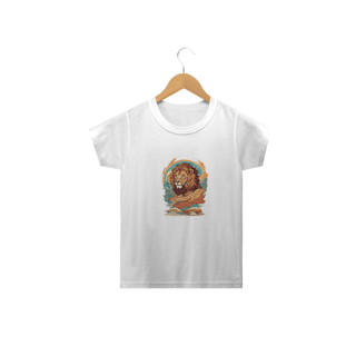 Nome do produto Camiseta Infantil Leão Surfista da Montanha