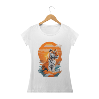 Nome do produto Camiseta Feminina Baby Look Tigre Solar
