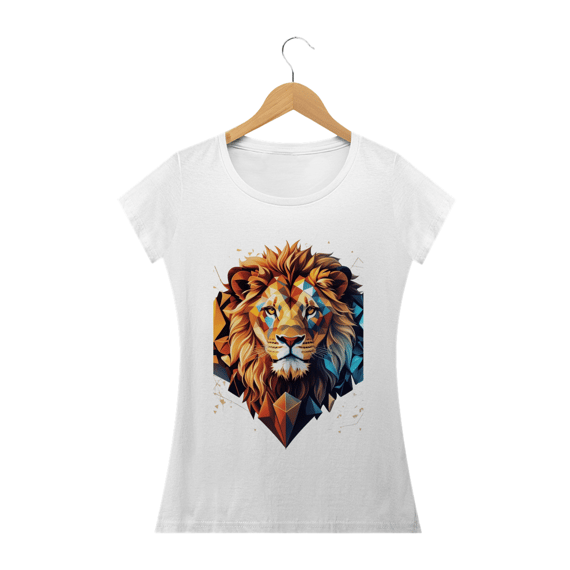 Camiseta Feminina Baby Look Leão Rei
