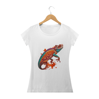 Nome do produto Camiseta Feminina Baby Look Camaleão