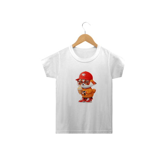 Camiseta Infantil Panda Estiloso