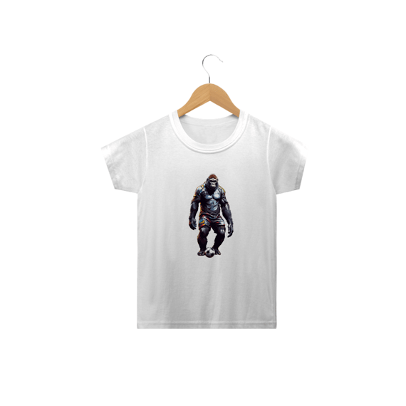 Camiseta Feminina Baby Look Gorila Artilheiro