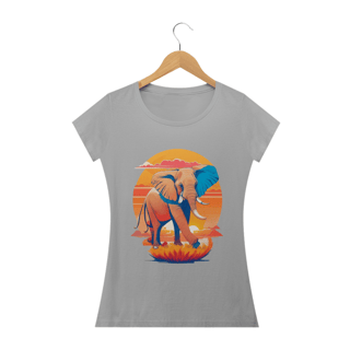 Nome do produto Camiseta Feminina Baby Look Elefante Forasteiro