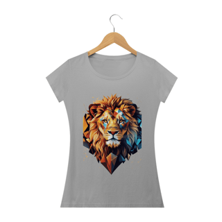 Nome do produto Camiseta Feminina Baby Look Leão Rei