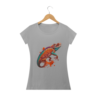 Nome do produto Camiseta Feminina Baby Look Camaleão