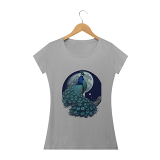 Nome do produto Camiseta Feminina Baby Look Pavão da Meia Noite
