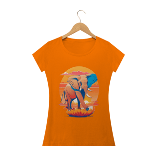 Nome do produto Camiseta Feminina Baby Look Elefante Forasteiro