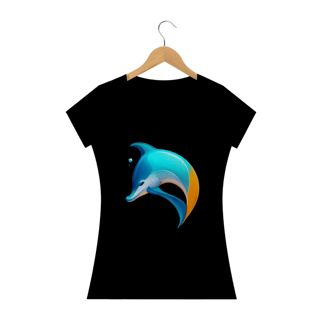 Nome do produto Camiseta Feminina Baby Look Golfinho Logo