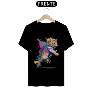 Nome do produto Camiseta Masculina Gato Artista